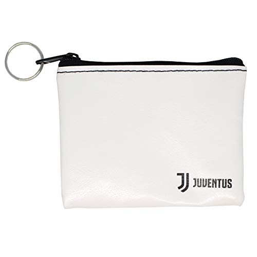 F. C. Juventus Turin - Cartera (10 x 8 cm), Color Blanco y Negro