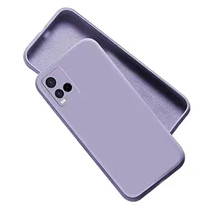 A rtistque Liquid TPU Silicone Matte Shockproof Flexible with Camera Protection Soft Back Cover Case for Vivo Y21 / Vivo Y21s / Vivo Y33s - Purple