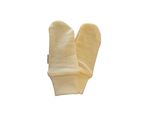 Iobio WOOL SILK newborn No Scratch Mittens beige