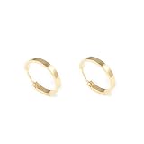 Estuche Regalo Pendientes Niña Oro Aro Tabla liso 16X2 mm
