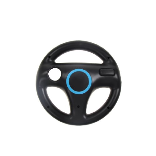 BargainUniverse® Round Black Steering Wheel Controller for Wii Remote - Wii Tool Accessory Top QualitY --Bargain Universe--