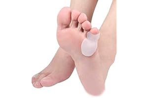 V&AMYA 2 pezzi protettore mignolo del piede, cuscinetti del mignolo in silicone morbido, proteggi borsite, separatore dito piccolo, protezione dolori e vesciche indossabili nelle scarpe.