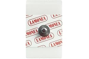 LAMONEA SF102 - Kit 100 Elettrodi ECG Monouso, Certificato CE - 28x44mm per Elettrostimolatore - Elettrodo Rettangolare, Connessione Clip Acciaio, Adesivo Idrogel Solid, Sensore Ag/AgCI - SF102