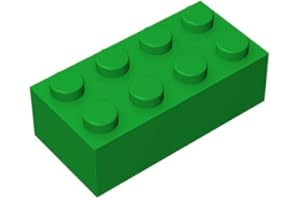 TTEHGB TOY Classic Bulk Brick Block 2x4, 100 Piece Building Brick Green, Compatible with Lego Parts and Pieces 3001(Colour:Green)