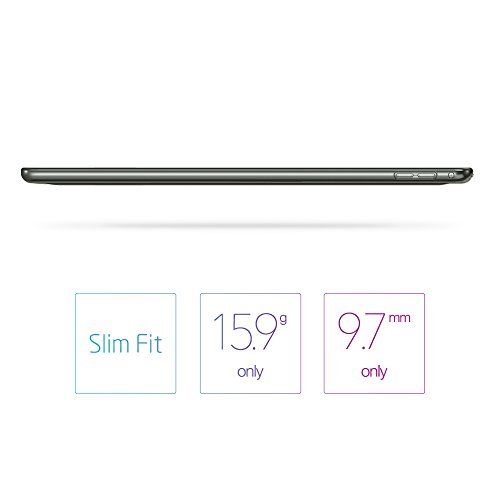 iPad Pro 9.7 Hülle, ESR® Durchscheinend Hintere Abdeckung (Silikon Rahmen + Hart PC Zurück) mit Kühlloch Schutzhülle für iPad Pro 9.7 (Grau) - 9