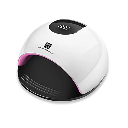 Lámpara LED UV Uñas 72w Lámpara de Secado de Gel para Manicura/Pedicura con Pantalla LCD y Sensor Automático, 4 Temporizadores 10s 30s 60s 120s (blanco)