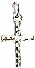 PEGASO Jewellery Pendant – 18 KT White Gold Polished Cross And Diamond – Pendant Crocetta Women Girl Girl