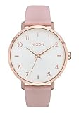 Nixon Damen Analog Quarz Uhr mit Leder Armband A1091-3027-00