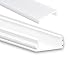 Produktbild P15 Han Aluminium Profil f. LED Streifen & LED Flexbänder LED Profil 2m weiß + Abdeckung Opal (milchige Abdeckung) Aluprofil