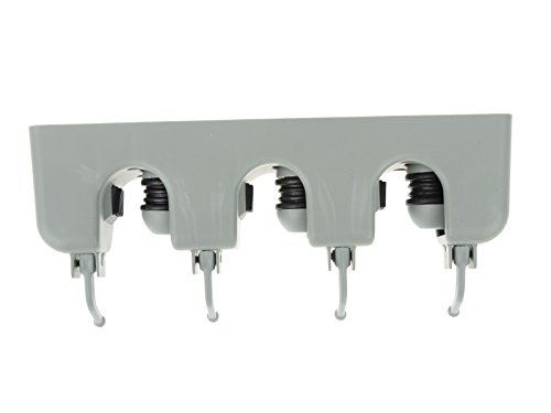 Imixlot Mopp und Besen-Halter, Wand Garten Werkzeugaufbewahrung Werkzeugregal Storage & Organisation fuer Ihr Haus, Abstellraum, Garage und Schuppen,Geraetehalter, Werkzeugleiste fuer 7 Geraete, Garten Werkzeug Geraete Halter Leiste(3-Position) - 4