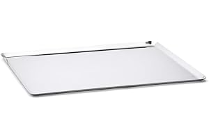 De Buyer Rektangulär bricka i rostfritt stål, silver, 38 x 27,99 x 0,99 cm