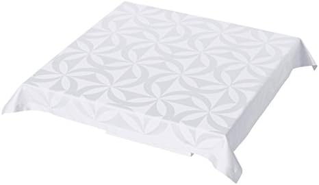 Le Jacquard Francais 21245 Ellipse Cotton Tablecloth 260 x 140 cm White