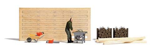 Preisvergleich Produktbild Busch 7807 A-Set:Baukreissäge mit Figur