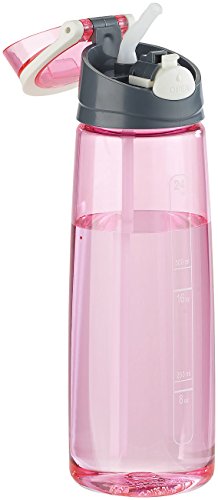 PEARL sports BPA-freie Kunststoff-Trinkflasche mit Einhand-Verschluss, 700 ml, pink - 3