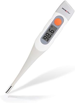 Thermometer,Patekfly Best Digital Thermometer in 10 Seconds Read for Rectal, Oral and Axillary Measurement