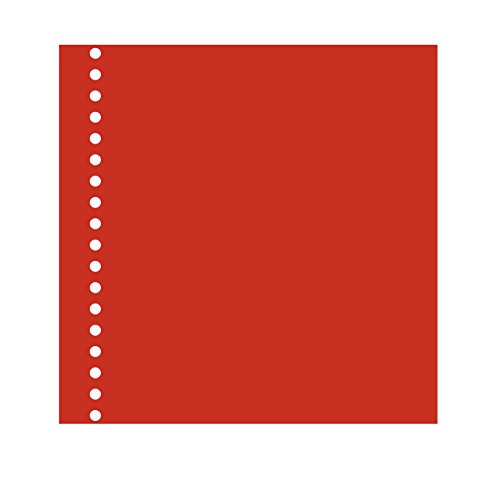 Semikolon Fotokarton 23 fach gelocht red (rot) | Geeignet für Semikolon Fotomappe 23 Ring und Professional 23 Ring Ordner | 20 Blatt im Format 30,5 x 29,5 cm | 270 g/m² starke Qualität