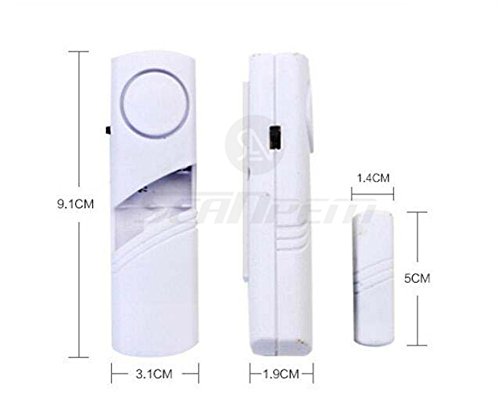 Funk-Türklingel – Tür und Fenster drahtlose Alarmanlage im drahtlos Türalarm Tür Alarm Sensor + Sirene haus alarmanlage sicherheit für haus Einbruch Diebstahl Schutz – Price xes (8) - 6