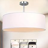 pendelleuchte stoff rund Gut Zu Wissen - Die Deckenleuchte benötigt die drei E27 Lampen. (Leuchtmittel sind nicht im Lieferumfang enthalten), Durch die 3-flammige Leuchte werden ihre Räume optimal beleuchtet.