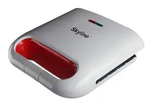 Skyline 2 Slice Grill Sandwich Maker with Fixed Non-Stick Grill Plates (White)