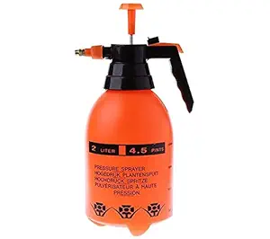 Divinz Garden Pump Pressure Sprayer | Spray Bottle for Herbicides, Pesticides, Fertilizers, Plants Flowers 2 Liter Capacity - Spray Bottle Plant Water | 30 X 13 X 13 cm | Orange