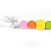 Baby Dummy Pacifier Clip / Teether Beads- 2 Silicone Dummy Holders - Fun, Colourful and BPA - Free - Unisex Pacifier Holder for Boys or Girls