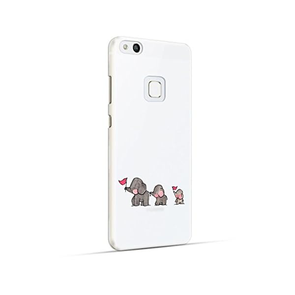 Finoo | Huawei P10 Lite Hard Case Handy-Hülle mit Motiv | dünne stoßfeste Schutz-Cover Tasche in Premium Qualität | Premium Case für Dein Smartphone| Elefanten Marsch – Bild 3