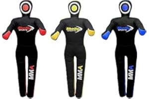 SHELLY SPORTS Shelly - Chupete para artes marciales mixtas, saco de boxeo brasileño BJJ JIU Jitsu, posición de pie, lucha libre, artes marciales, boxeo, karate, entrenamiento, lona, sin relleno