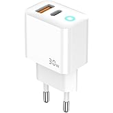 REMORAX Blue Moon PD 30Watt Fast Charger with A + C Input, White