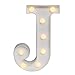 Produktbild GB Einhorn Wand Buchstaben Licht am Symbol Akku Festzelt Buchstabe Lights Alphabet Light Up Zeichen für Hochzeit Home Party Bar Dekoration & # xff08; white J & # xff09;