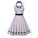 Produktbild Soupliebe Frauen NäHte Kontrast Farbe GroßE Swing Kleid Retro Ärmelloses Halfter Kleid Abendkleider Cocktailkleid Partykleider Blusenkleid