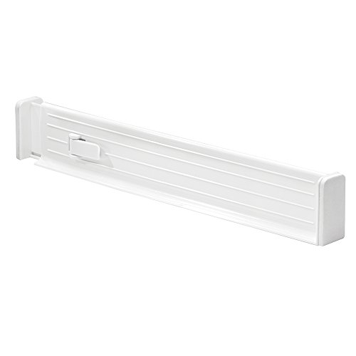 mDesign 2er Schubladentrenner – verstellbar – der perfekte Schubladeneinsatz – ideal als Schubladenteiler zur besseren Ordnung – Farbe: weiß - 7