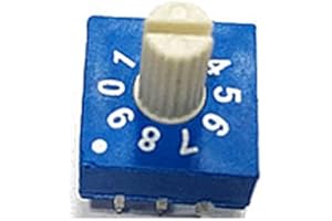 THLMT Commutateur d'encodeur rotatif 1PC, commutateur d'encodage DC 24V ERD110RS 10 bits 0-9 3:3 25mA 10x10mm avec poignée