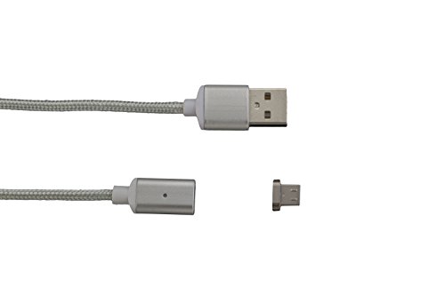 Preisvergleich Produktbild Peter Jäckel Magnetkabel Micro-USB Silberweiss