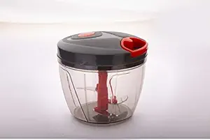 HNKR Products Smart Handy Chopper With 3 Stainless Steel Blade Plastic Unbreakable Design - Multicoloured