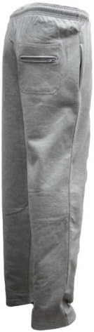 Men's Super Soft Fleece Open Bottom Jogging Trouser Size S-5XL (3XL, Grey)