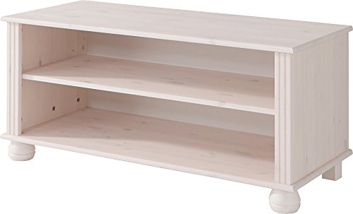 LifeStyleDesign 3002516 Lowboard Ella, 45 x 40 x 95 cm, kiefer, weiß