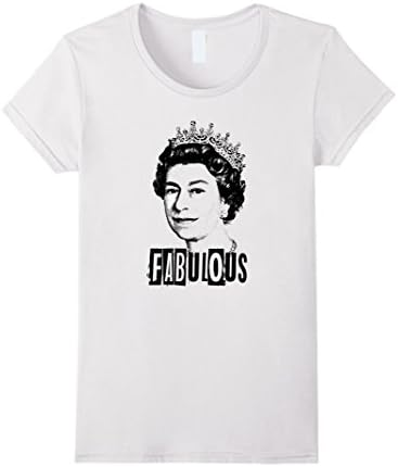 Queen elizabeth t shirt - Fabulous queen t shirt men, women Female Small White