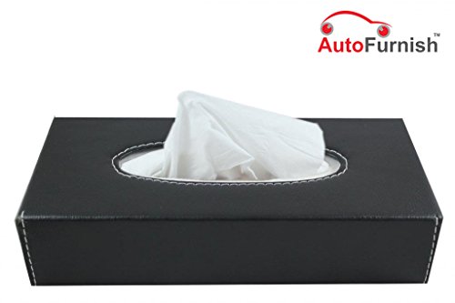 Autofurnish Black Leather Finish Tissue Holder Box with Free Tissues RS.399 (50.00% Off) - Amazon