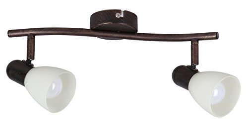 Rabalux 6592 Spot, Verre, E14, Marron/Style Antique, 2-flammig