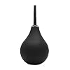 CleanStream 225ml black silicone enema bulb with thin tip