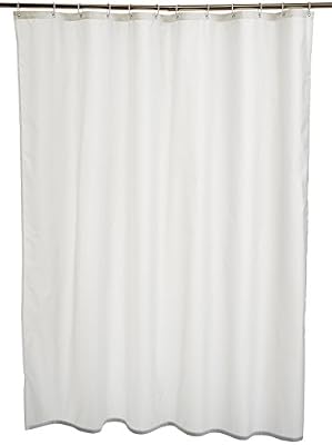 AmazonBasics Rideau de douche en polyester 180 x 180 cm Blanc