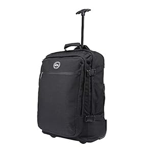 Cabin Max Quebec – Mochila Trolley Híbrida – Maleta de Viaje de Cabina de 55 x 40 x 20 cm con Tirantes con Cremalleras para Aplanarlos