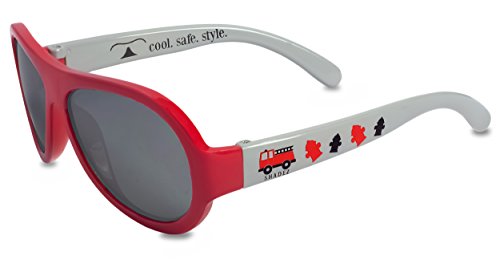 Shadez Sunglasses for Kids (0-3 Years, Fiery Firetruck Red)