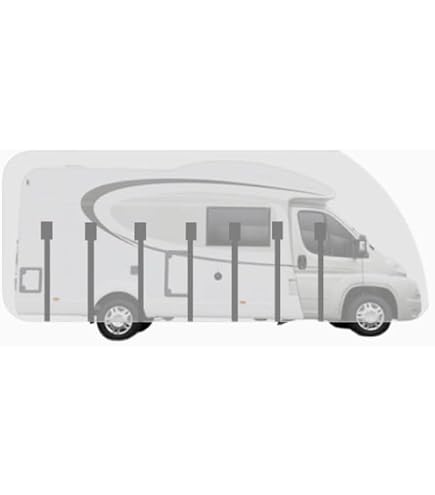 Housse De Protection Pour Bus Camping Fiat Ducato - 655 X 210 X 227 Cm - Imperméable, Anti-UV, Avec Sac De Rangement - Idéale Hiver Ou Remisage