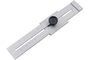 SENRISE Regla de acero inoxidable, regla de acero inoxidable de 0 a 200 mm, regla de metal para marcar marcas, regla raspadora de corte para medición de carpintería