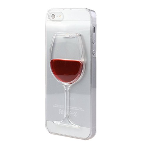 Bouteille 3D Flux liquide Vin Rouge en Verre Cocktail Coque pour iPhone 5S 6 Plus, rouge vin, For iphone 6