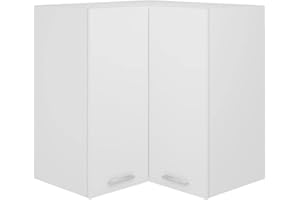 vidaXL Armario esquinero Colgante Lyon Blanco 57x57x60 cm Madera de ingeniería
