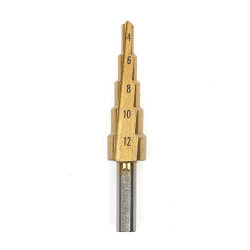 Fortag HSS Stufenbohrer Hex Shank Pagoda HSS-Stufenbohrer Schälbohrer Kegelbohrer Konusbohrer Schälbohrersatz Titanbeschichtet Boherset Schäl-Bohrer Senker Set 4-12 / 4-20 / 4-32mm - 8