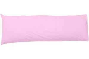 HAANI Bolster Pillowcases 100% Polycotton Blend product 4.6 Feet (54"), Pink