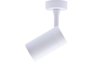 Eurekaled Portafolio de techo o pared GU10 – Foco orientable 360° con haz direccionable – Bombilla intercambiable – Para salón, cocina, pasillo – IP20 (blanco)